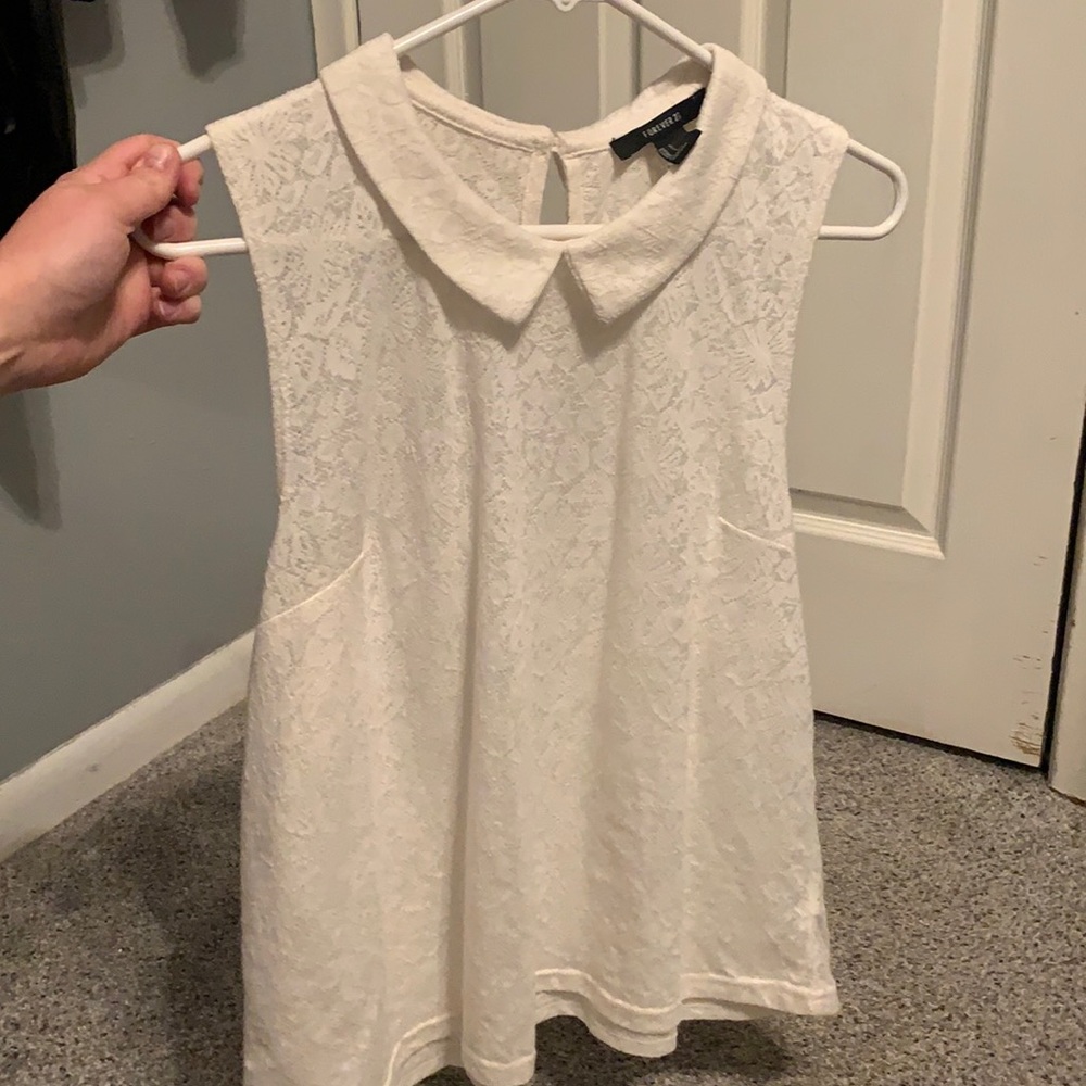Lace Collar Tank Top